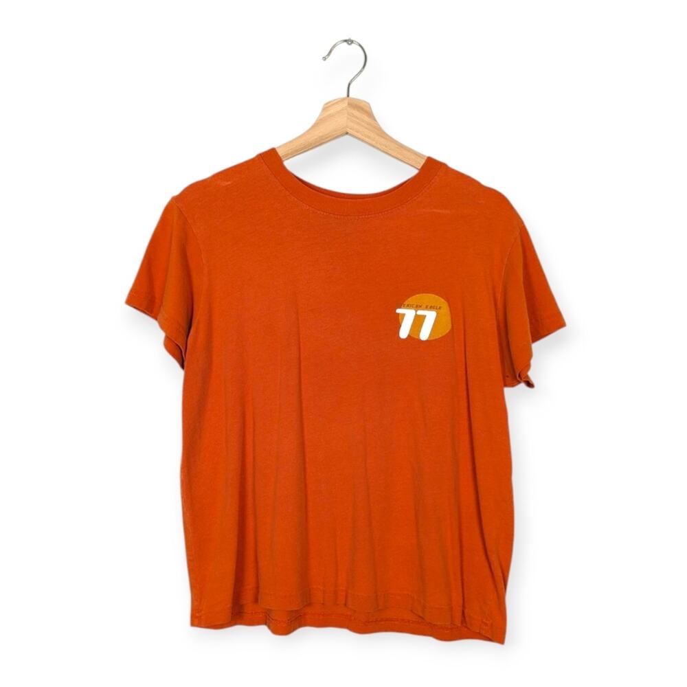 American Eagle Vintage Y2K Tee L Orange Short Sleeve Casual Graphic
